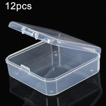 

12x Clear Plastic Storage Box Playing Cards Case Business Holder Cards Boxes