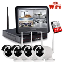 IMPORX 4CH 960P Беспроводной NVR комплект 1" ЖК-монитор экран 1.3MP наружная Wifi ip-камера система видеонаблюдения комплект видеонаблюдения