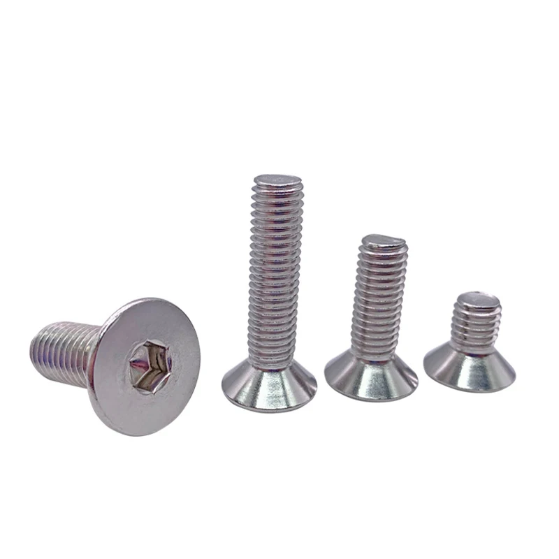 50pcs M2 Allen countersunk screws hex socket flat head machine teeth screw mechanical bolts stainless steel bolt 3mm-25mm long |