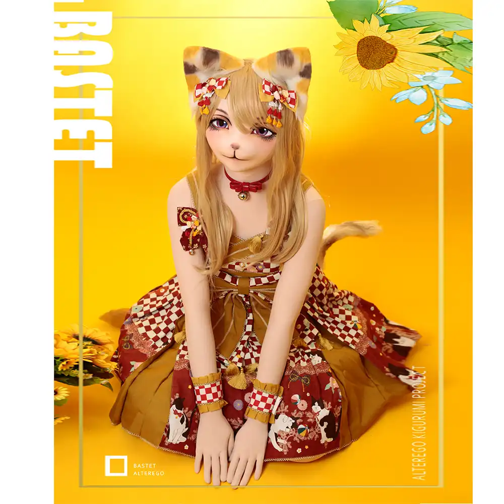 Bastet Alterego着ぐるみcrossdressコスプレ日本ロールプレイアニメキャラクター完全な頭部猫kigマスク人形かつら ボーイズコスチュームアクセサリー Aliexpress