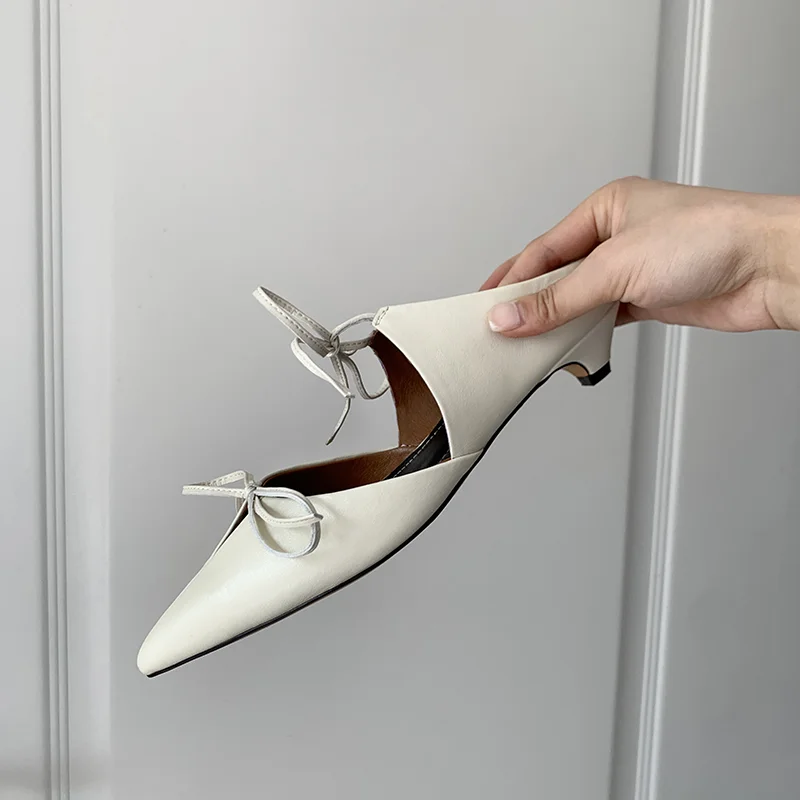 

Шлепанцы женские SKLFGXZY, из натуральной кожи, с острым носком