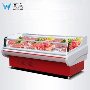 

Supermarket fresh meat display / meat freezer showcase / fish showcase