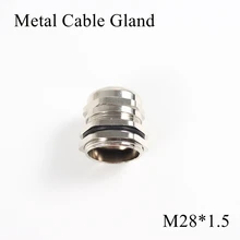 1 шт./лот M28 металлическое уплотнение кабеля IP68 Водонепроницаемый никелевый Латунный разъем для 13-18 мм Электрический провод M28* 1,5 медные скобы