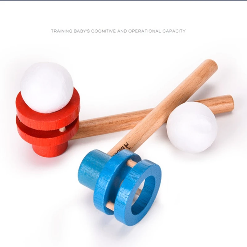 H3CD 1Set Balance Coordination Breath Training Ball Game Montessori Toy Interactive Blowing Pipe Ball Toy Educational Toy 3+