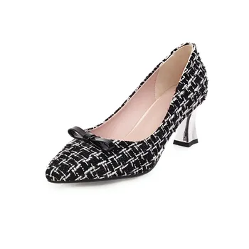 

Big Size Fashion pointed bow decoration shoes ladies high heels women shoes woman pumps