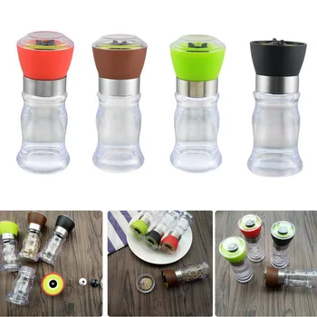 

Pepper Grinder Mill Plastic Glass Salt Herb Spice Hand Manual Pepper Mill Seasoning Mills Manual Pepper Grinder