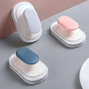 

Strong Decontamination Bath Brush Sponge Tiles Brush Hot Sale Magic Strong Decontamination Bath Brush Kitchen Clean Tools