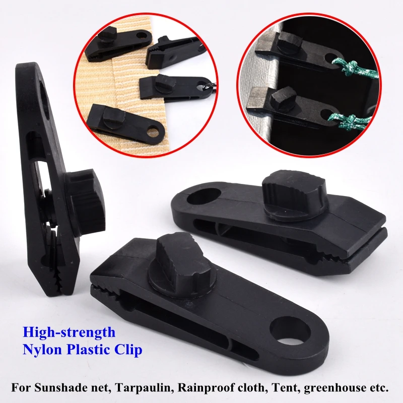 

1~50pcs Nylon Plastic Tarpaulin Clamp Sunshade Net Rainproof Cloth Tent Clip Greenhouse Installation Hook Fence Hang Expand Tool