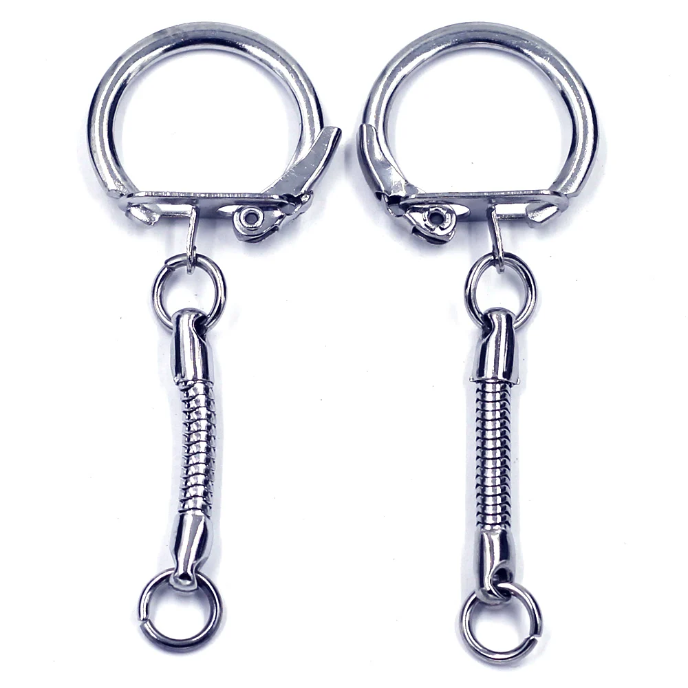 New arrived 10pcs/lot silver color Metal Key Rings buckle 60mm Long Split  Rings for KeyChains accessories