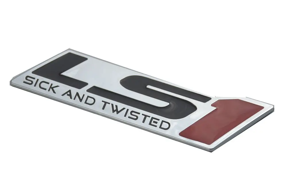 

LS1 Sick AND TWISTED Engine Emblems Badge, -2pcs