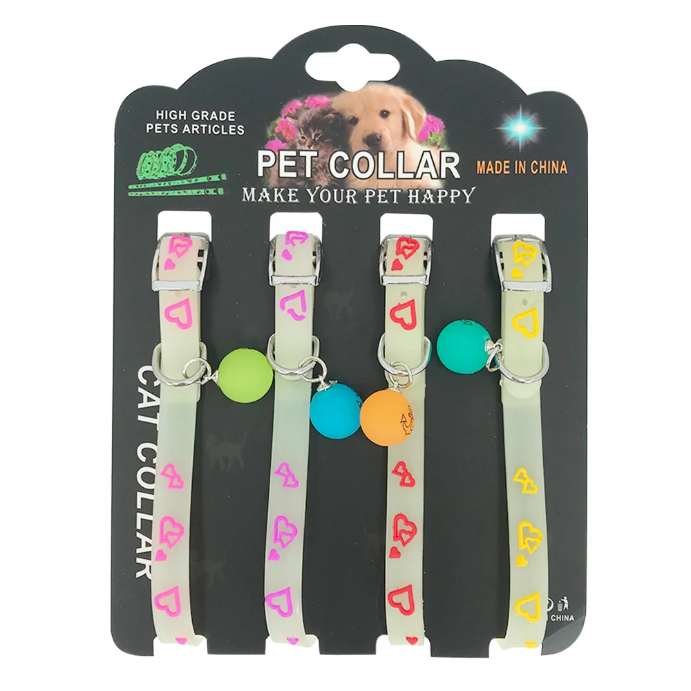 50set Luminous Cat Collar with Belll Night Glow Reflective Cats Collar Kitty Necklace Safety Kitten Neck Ring Breakaway Rubber 50set Luminous Cat Collar with Belll Night Glow Reflective Cats Collar Kitty Necklace Safety Kitten Neck Ring Breakaway Rubber