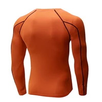Customize LOGO Long Sleeve Running T Shirt Men Quick Dry Jogging Tshirt Compression Gym Fitness Rashguard Sportswear Top Tees 2