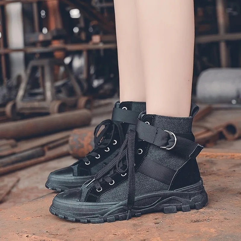 Spring and Autumn Martin Boots Tooling Short Boots Breathable Retro British Wind Thick Bottom Desert Boots Women