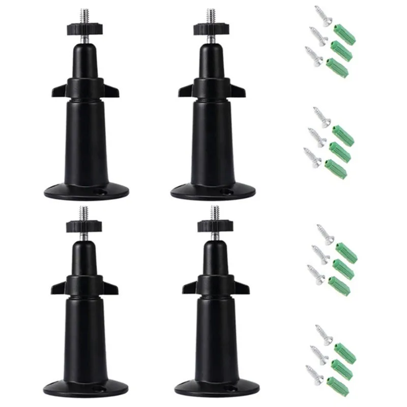 Для Wyze Cam настенный кронштейн с регулируемой на 360 градусов внутренней/наружной подставкой(4 шт. в упаковке