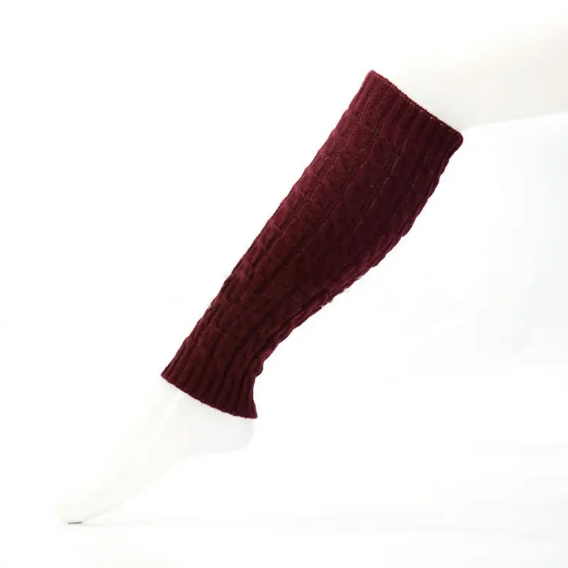Гетры для женщин; повседневные теплые зимние вязаные Вязаные гольфы; носки