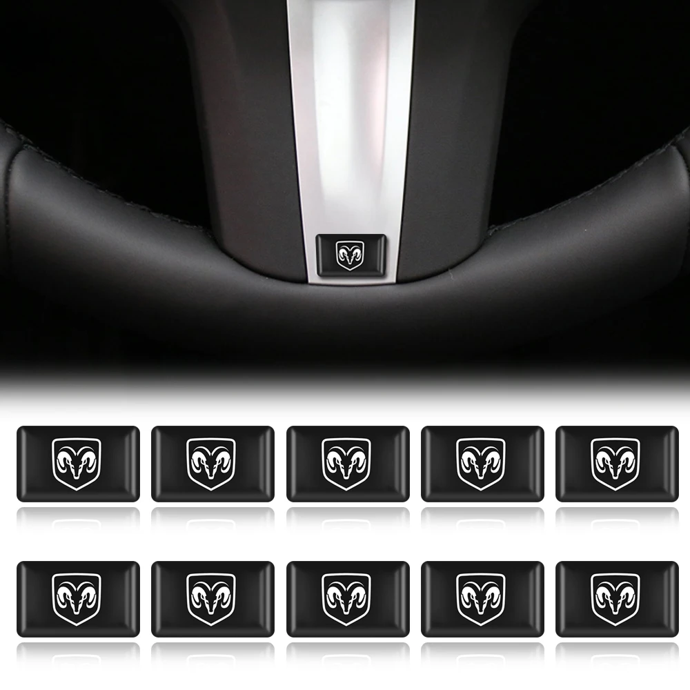 3D наклейки на руль автомобиля 10 шт. флаги эмблема наклейка украшение для Dodge Challenger