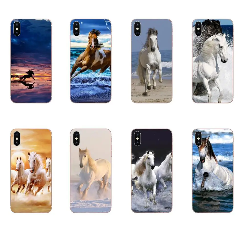 Чехол из ТПУ для Apple IPhone X XS Max XR 4 4s 5 5C 5S SE 6 6S 7 8 Plus Wild Horses Running At Sunset Protector | Мобильные