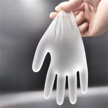 

100pcs/lot Disposable Transparent Sunscreen Waterproof Comfortable Short Gloves Full Finger Driving Gloves Drop Shipping S/M/L