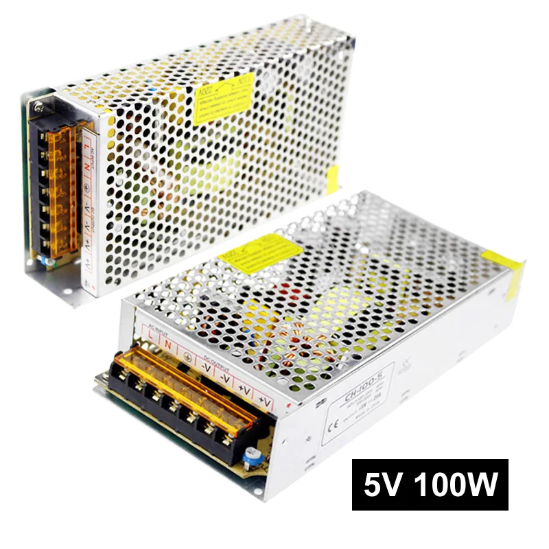 Импульсный источник питания 5v 20a 100w осветительный Трансформатор Smps 220v до 5v источник питания 220v ac к dc 5v источник питания