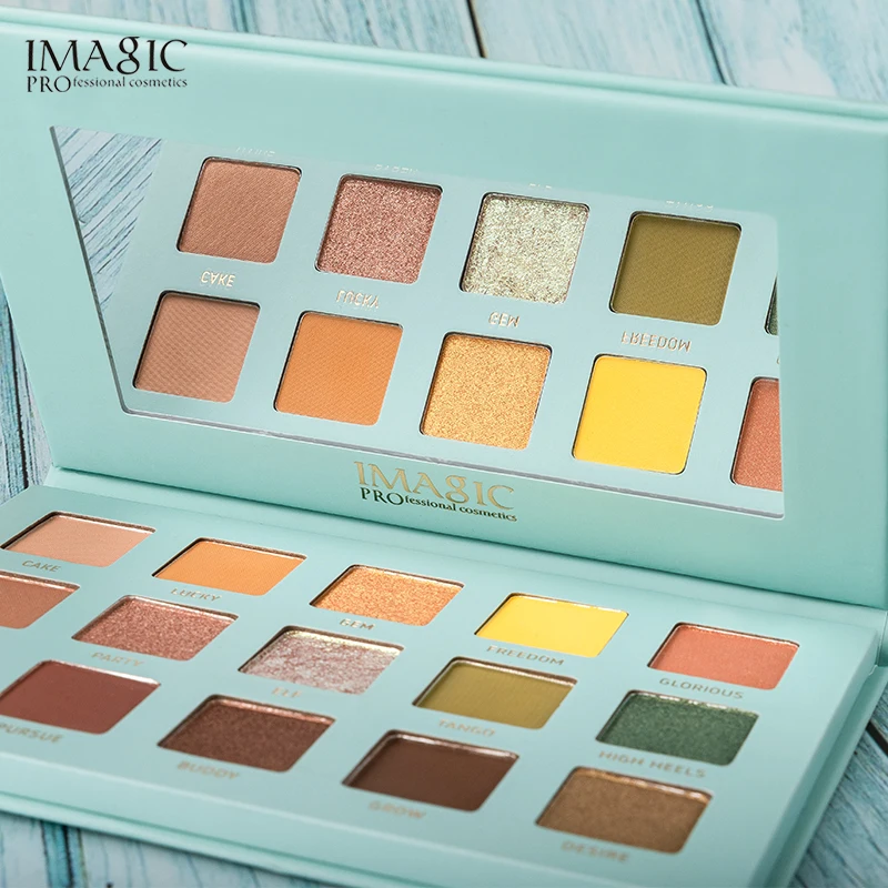 Тени для век imagic Palette Matte Shimmer 15 цветов Высокая пигментная блестящая пудра матовая палитра De Maquiagem для женской косметики