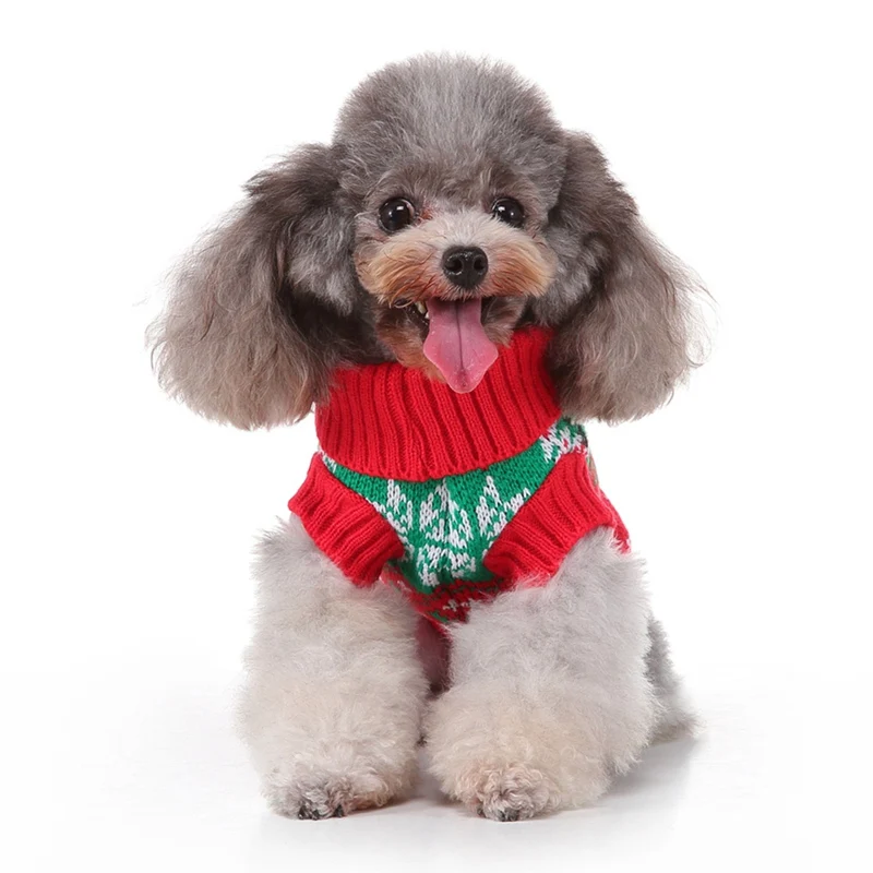 Свитеры для домашних животных, собаки, рождественские шерстяные пальто, Санта-Клаус, зимний теплый вязаный наряд, щенок, зимние вязаные наряды для чихуахуа, костюм