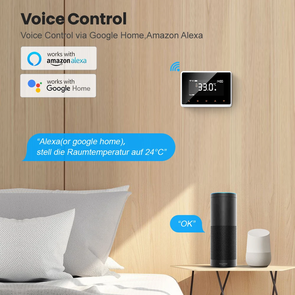 AVATTO Tuya RF Wireless WiFii Smart Thermostat Temperature Controller for  Gas Boiler Water Heating Works with Alexa Google Home - AliExpress
