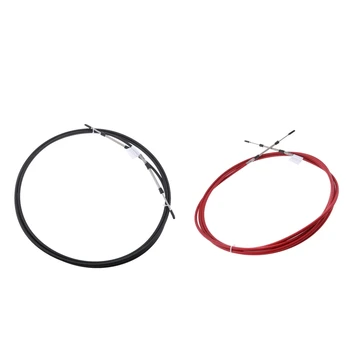 

2X Universal Throttle Cable Black/Red - FIT FOT Marine Boat Motor Control Lever- 8 FT