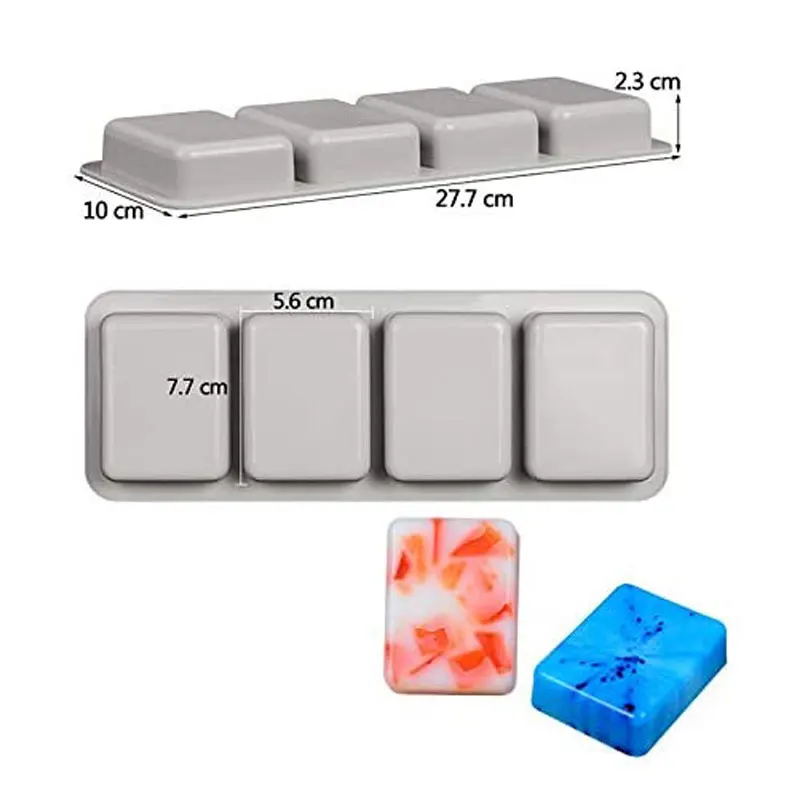 Stampi Sapone Stampo In Silicone  16 Pezzi  Stampo Per Sapone Quadrato Ovale Rotondo