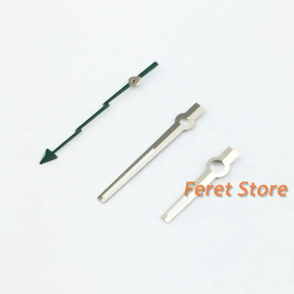silver and green Подходит для Miyota 8205/8215/821A автоматический механизм зеленый/оранжевый секундный зеленый светящиеся часы стрелки p254 - Цвет: silver and green