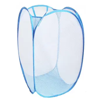 

Foldable Pop Up Washing Laundry Basket Breathable Hamper Nylon Mesh Kids Toys Organizer Clothes Laundry Storage Basket Container