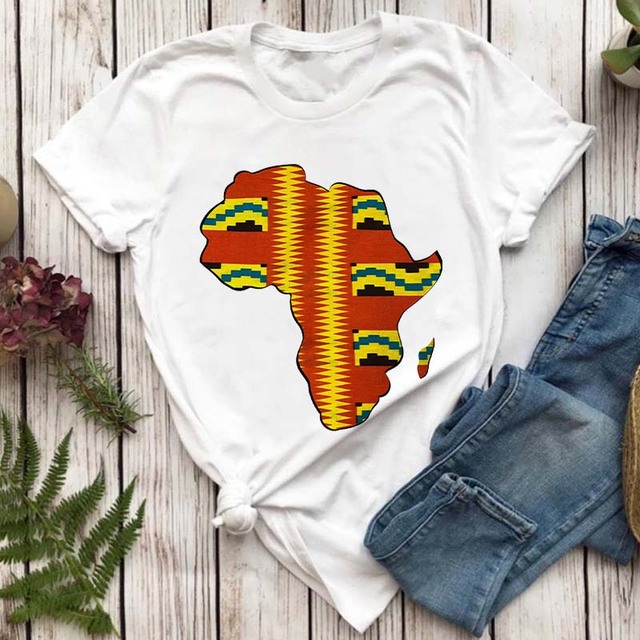 Sleeve Camisetas De Mujer Colorful Pattern Women Printed Korean Fashion Tops Female Vintage Clothes All-match Streetwear