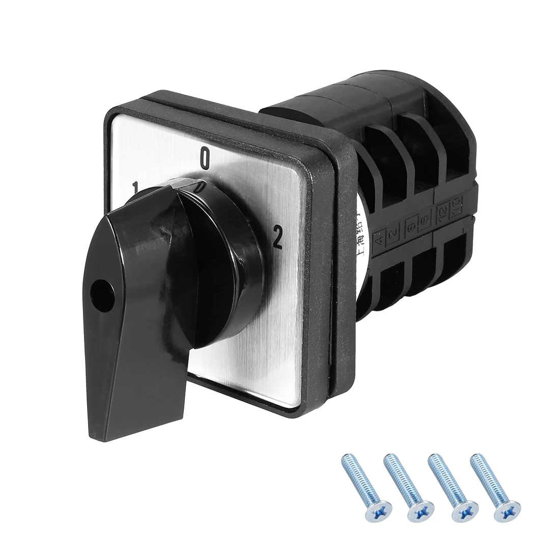 

uxcell Changeover Switch 3 Position Rotary Selector Cam Switch Panel Mount 12 Terminal Latching Ui 500V Ith10A