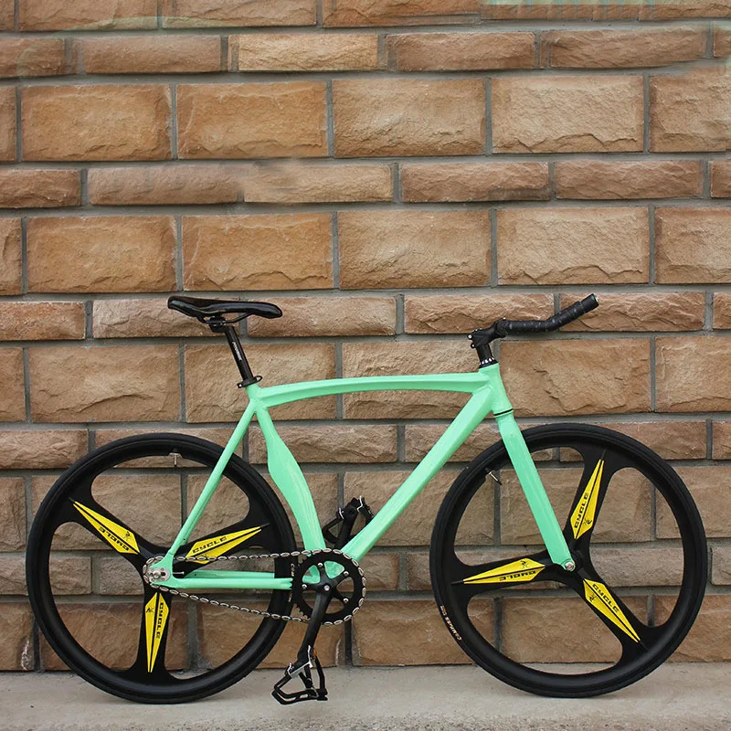 Bicycle Fixed Gear Bike Three Knife Aluminum Alloy with Eye-catching Multi-color Can DIY Adult Male and Female Students