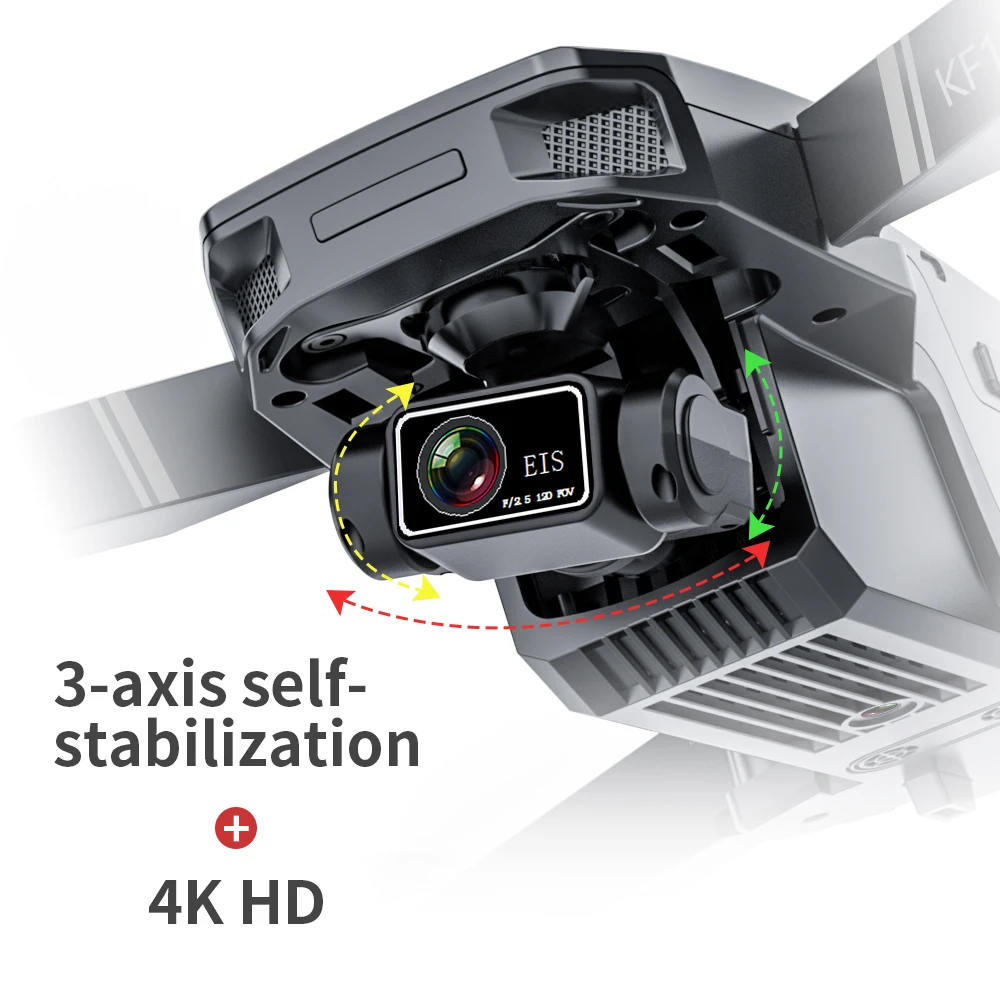 US $192.28 KF101 4K GPS Drone with Camera 3Axis Gimbal EIS Brushless FPV 5G Quadcopter Dual Camera Drone12km 25mins Flight RC Helicopter