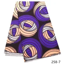 Высокое качество Анкара ткань Анкара африканская вощеная ткань принтом воск для ткани африканская Ткань 6 ярдов/шт 258