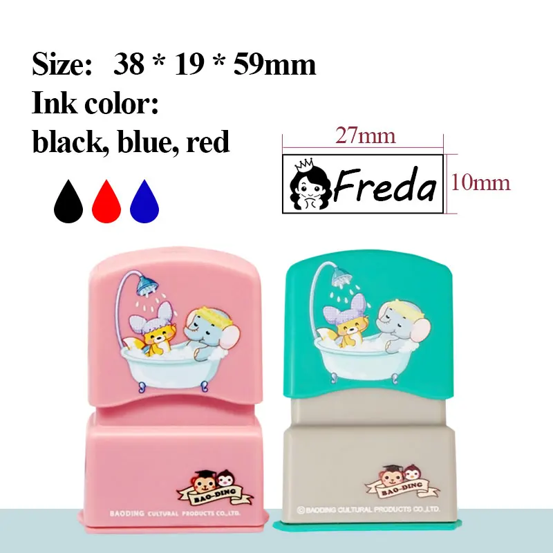 DIY Name Stamps Toy Baby Student teacher Clothes Chapter Water Wash Not Faded personalized stamp