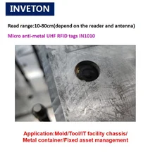 Отличное металлическое Сопротивление Клей микро rfid анти метка Impinj Monza4QT чип EPC Gen2 для управления отслеживанием склада