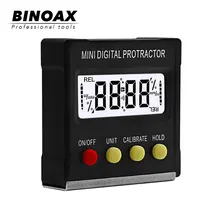 BINOAX 360 Degree Mini Digital Protractor Inclinometer Electronic Level Box Magnetic Base Measuring Tools