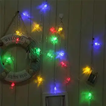 

300cm 20LED Halloween Horrible Spider Style Light Lantern Powered Led Spider Multicolor String for Halloween Party Yard Lamp