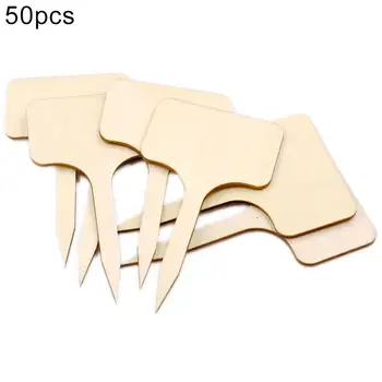 

New Product Promotion Discount 50Pcs Mini Wooden Flower Plant Sign Label Growing Tag Maker Planting Accessory