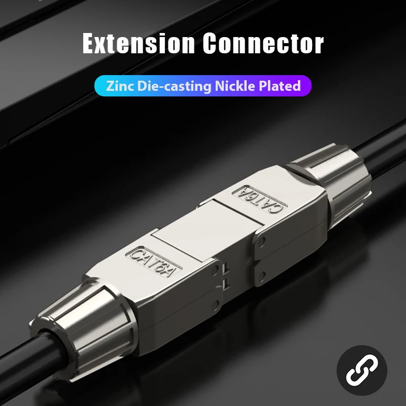 ZoeRax Cat6A Cat7 Cable Extender Junction Adapter Connection Box RJ45 Lan Cable Extension Connector Full Shielded Toolless - 2
