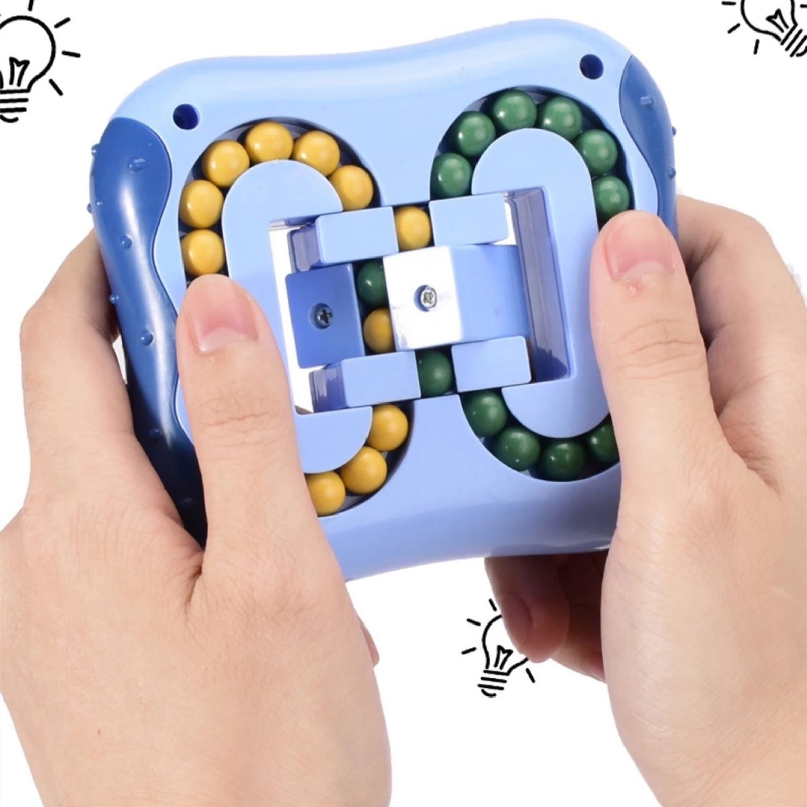 Rotating Magic Bean Cube Toy Kids Stress Relief Intelligence Developm Finger Toy 