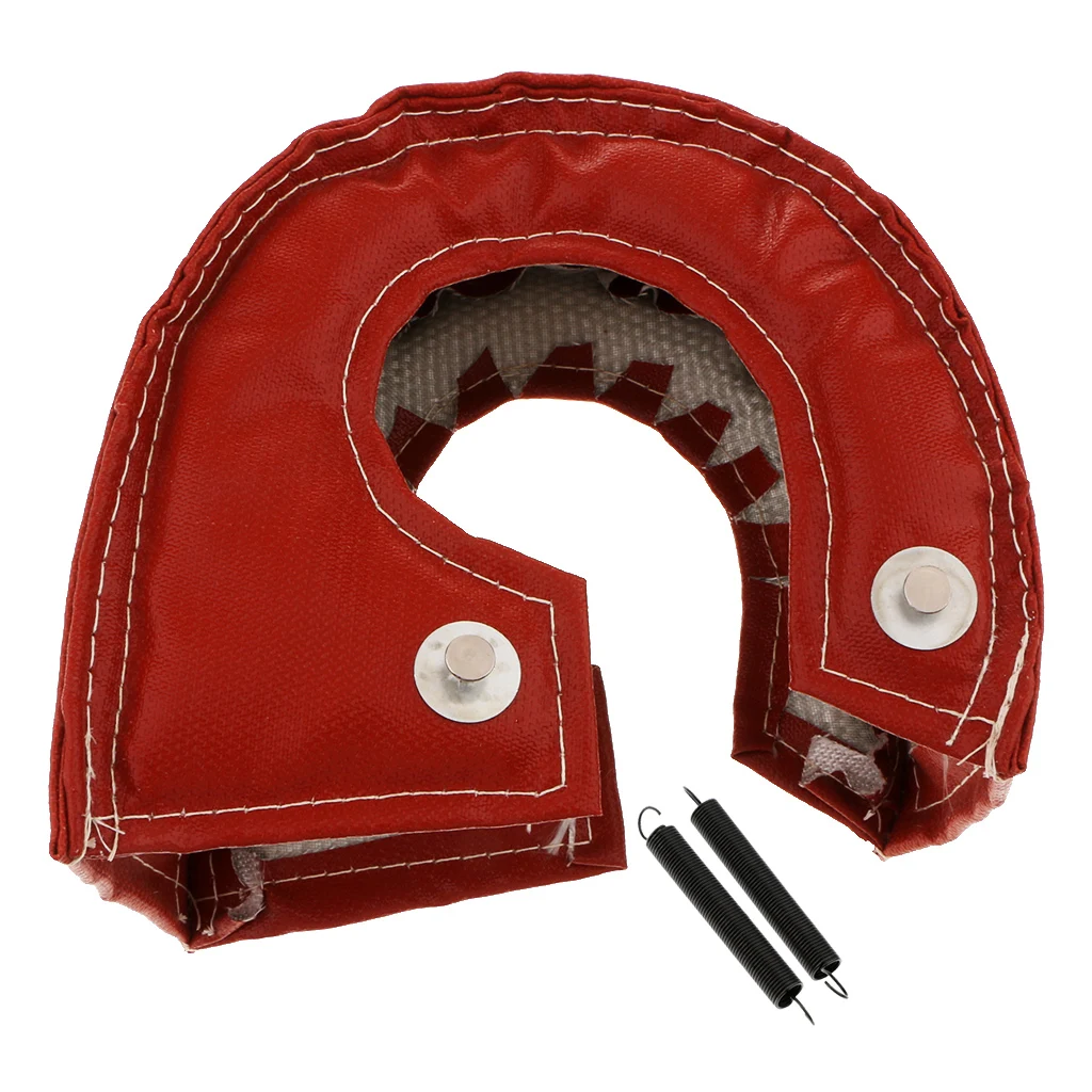 High Quality Car T3 Turbo Blanket Heat Shield Turbocharger Cover Wrap Turbocharger Wrap Natural Dropshipping - Цвет: red