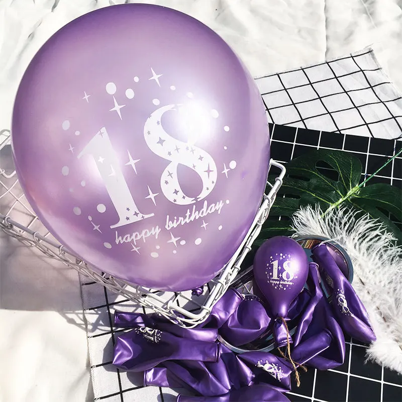 Смешанные золотые воздушные шары украшения на день рождения Дети Взрослые металлические надувные шары шар воздушный шар на день рождения Декор балон - Цвет: 5pcs purple