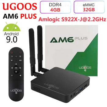 

Original UGOOS AM6 PLUS Smart TV Box Android 9.0 Amlogic S922X-J 2.2GHz 4GB DDR4 32GB ROM 1000M LAN Bluetooth 4K HD Set Top Box