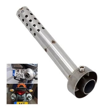 

1 Pcs 48mm 175MM Length Universal Motorcycle Angled Exhaust Insert Baffle End Can DB Killer Silencer Muffler elbow