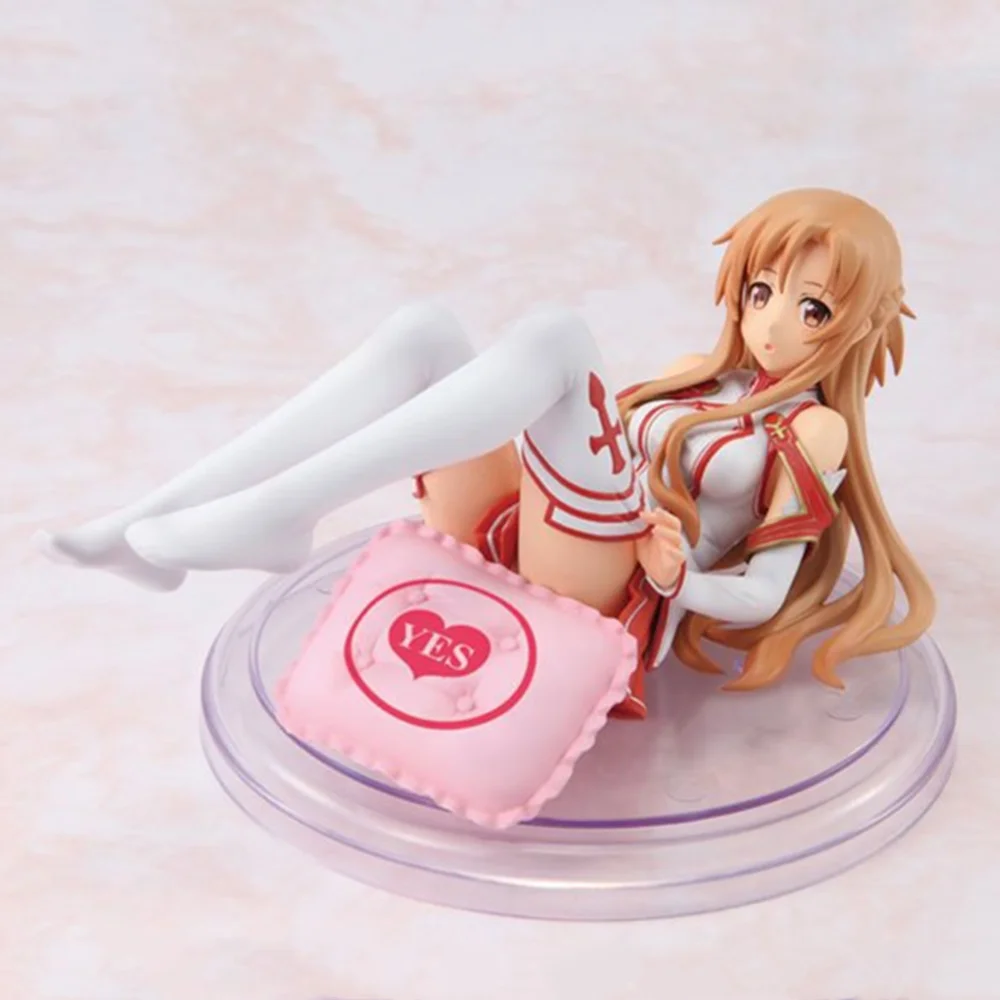 Yuuki Асуна фигурки меч арт онлайн аниме Чара Ани сексуальная девушка Figma игрушки для взрослых Юки Асуна с подушкой Коллекционная кукла
