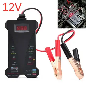 

Car Charger 12V Car Battery Tester 8 LED Lights Digital Alternator Tester Auto Load Digital Analyzer Battery Accessories
