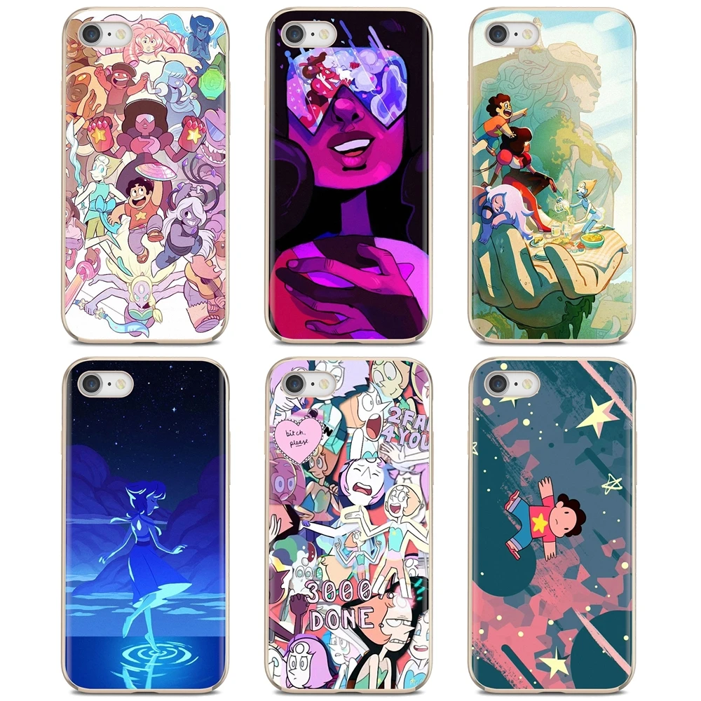 Силиконовый чехол для iPhone 11 Pro 4 4S 5 5S SE 5C 6 6S 7 8X10 XR XS Plus Max iPod Touch Steven Universe с аметистом и