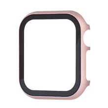 Чехол из закаленной пленки для Apple Watch Series 4, 3, 2, 1, ремешок, чехол 42 мм, 38 м, 40 мм, 44 мм, тонкий алюминиевый чехол, защита для iWatch 4